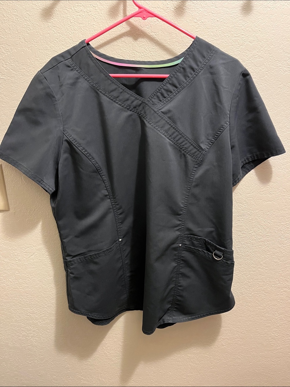 Black Women's Scrubstar V-Neck Scrub Top - with matching pants